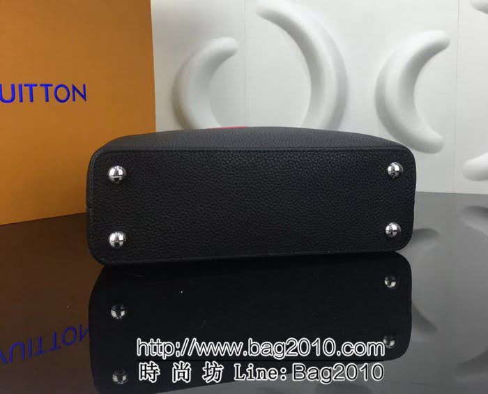 路易威登LV頂級原單M94517黑配粉灰 經典Capucines BB手袋 YDH1680